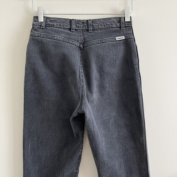 Vintage Jordache Y2K High Rise Jeans 8 waist 26 Black Tapered Mom Grunge - Picture 6 of 13